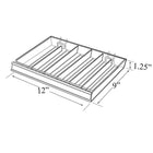 Azar Displays 6 Compartment Eye shadow Tray, 2 Pack (225506)-Each slot measures 1-3/4"W x 7.68"D