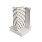 Can-Bramar Econoline 4 Way Slatwall Merchandiser, 36" x 36" x 54", White-Dimensions: 36" x 36" x 54"
