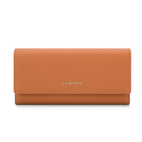 Champs RFID Trifold Expandable Wallet -  Tan-Faux leather, tan