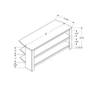 Monarch Specialties 2564 Tv Stand - 42"L/Black/Grey Top Corner-Two open concept shelves for audio visual components, gaming devices
