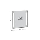 Azar Displays 17" x 11" Acrylic Sign Holder with Suction Cups, Clear, 2 Pack (106608)-Acrylic sign holder with double-sided graphic insert has 1" border on either sides