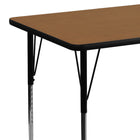 Flash Furniture 30''W x 48''L Rectangle Activity Table with Thermal Fused Laminate Top and Standard Height Adjustable Legs, Oak-Shape: Rectangle