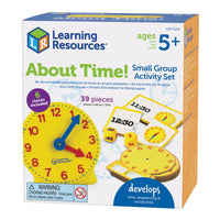 Learning Resources - Il était temps! Ensemble d'activités en petits groupes-Enseignez des compétences en matière de temps à toute la classe avec cette horloge de classe en petit groupe