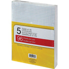 Tablettes de papier, 8 3/8 po x 10 7/8, quadrillé, blanc, 96 feuilles, paq./5-Enlèvement facile et net des feuilles