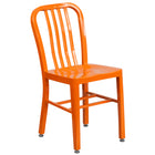 Flash Furniture Orange Metal Indoor-Outdoor Chair-500 lb. Weight Capacity
