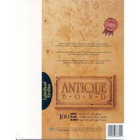 St. James Antique Bond Paper, White, 24lb, 8 1/2" x 11", 100 Pack-Premium quality 24 lb bond, antique parchment finish