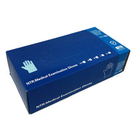 Powder Free Blue Nitrile Gloves - 3 mil - Small - 100 Pack-Medical Examination Gloves