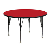 Flash Furniture 48" Round HP Laminate Activity Table, Red-Popular Round Activity Table