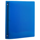JAM Paper Plastic 3 Ring Binder, 1 Inch, Blue, 4 Pack (751T1bug)-4 per pack