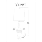 Dainolite Goliath Transitional Ceramic Oversized Table Lamp - 1 Light - White Finish-White