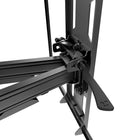 Kanto PMX660 Pro Series Full Motion TV Wall Mount for 37-inch to 80-inch TVs-90 degree of swivel in either direction, depending on screen size. Accessible tilt mechanism provides +12 degree to -3 degree of tilt