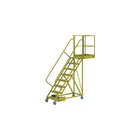 Tri-Arc Unsupported 80" Cantilever Rolling Ladder, Serrated, 99" x 30" (UCU500830242)-Frame Material: Steel