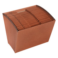 Pendaflex Expanding File, Letter Size, A - Z, Red Fibre, Open-Portable file cabinet has built-in partitions for sorting letters, memos, cheques and mail.