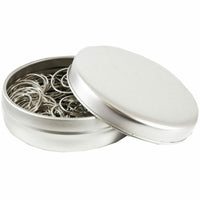 JAM Paper Colored Circular Paper Clips - Silver - 2 Packs of 50-Color: Silver
