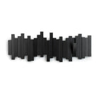 Umbra Sticks Multi Hook, Black-Molded wall hook with five flip-down hooks