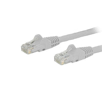StarTech Cat6 Ethernet Patch Cable with Snagless RJ-45 Connectors, 9 ft, White (N6PATCH9WH)-RJ45 connector-clip protectors eliminate cable snags and breaks during installation