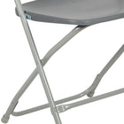 Flash Furniture HERCULES Series 650 lb. Capacity Premium Grey Plastic Folding Chair-Seat Drain Holes assist in drying