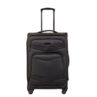 Air Canada Central Collection 24" Softside Spinner Luggage - Black-Constructed in durable Polyester