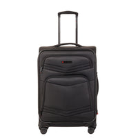 Air Canada Central Collection 24" Softside Spinner Luggage - Black-Constructed in durable Polyester