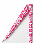 JAM Paper Gift Wrap - Zebra Print Wrapping Paper - 50 Sq Ft Total - Pink & White Safari Stripes - 2 Rolls/Pack-The perfect square footage for quickly and easily wrapping your presents