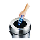 Step N' Sort - Corbeille à ouverture en-dessus, 65 l, acier inoxydable-Fini acier inoxydable résistant aux empreintes digitales