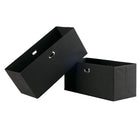 Winsome - Paniers pliants Torino en tissu, noir, paq./2 (22222)-Ensemble de paniers pliants