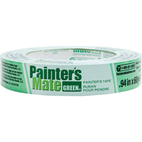 Shurtech Painter's Mate Green Masking Tape, 24 mm x 55m-Recommended for multiple surfaces including painted drywall, wood, metal, glass and more
