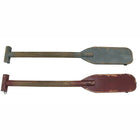 Cathay Importers Rustic Wood Paddle Wall Decor, Antique Burgundy and Blue, Small, 2 Pack (EC-09-0715)-31.5"W x  1.5"D x 4"H