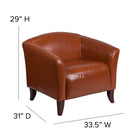 Flash Furniture - Fauteuil en cuir cognac de la série HERCULES Imperial-Structure en bois dur