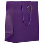 JAM Paper Gift Bags with Rope Handles - Large - 10" x 13" x 5" - Purple Matte - 100 Pack-Color: Purple Matte