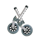 Drive Medical Swivel Lock 5" Walker Wheels, 2 Pack-Grey, Rubber