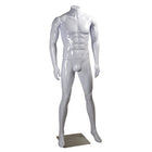 Eddie's Male Sport Mannequin - Wide Stance - White (150561-1)-Male Sport Mannequin - Wide Stance