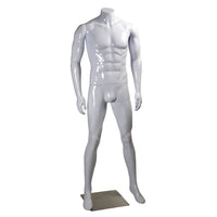 Eddie's Male Sport Mannequin - Wide Stance - White (150561-1)-Male Sport Mannequin - Wide Stance