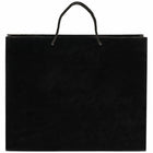 Jam Paper - Sacs-cadeaux avec poignées en corde - Grand horizontal - 13 po x 10 po x 5 po - Noir brillant - Paquet de 100-Quantité : 100 par paquet
