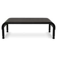 Staples Adjustable Monitor Stand - Black-Raises your monitor to a comfortable viewing height with this monitor stands