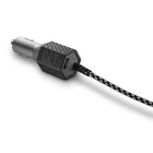 Cat 4.8amp Car Charger with USB Port and 6ft Braided Nylon Micro USB Cord-Ultra-rugged reflective cabling