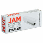 JAM Paper Modern Desk Stapler - White-Size: 6 x 2.5 x 1.125 inches