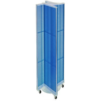 Azar Displays Plastic Pegboard Floor Display Pinwheel, 13.5" x 60", Blue (700461-BLU)-Made from plastic pegboard