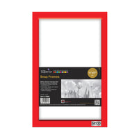SECO Snap Poster Frame Case - 11" W x 17" H - Red-Quick snap spring hinged front load frame makes it quick and easy to switch posters and pictures