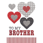 Rosedale Gold Greeting Cards/Envelopes - Happy Valentine's Day Brother - 5-1/2" x 8" - 6 Pack-Printed on premium uncoated card stock