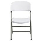 Flash Furniture HERCULES Series White Plastic Folding Chair with Grey Frame - White-Set of 6 White Plastic Folding Chairs