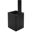 Sheffield Home Cache USB Charging Desk Caddy and LED Lamp-Matte black anodized aluminum, frosted acrylic shade