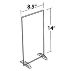 Azar Displays – Porte-affiche vertical/horizontal en acrylique à double base, 14 x 8,5 po, transparent, 10/paquet (132706)-Fait d’acrylique de qualité supérieure de 0,1 po d’épaisseur et facile à assembler