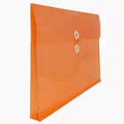 JAM Paper Plastic Envelopes with Button and String Tie Closure, Legal Booklet, 9.75 x 14.5, Orange Poly, 12 Pack (219B1OR)-Closure: Button string tie