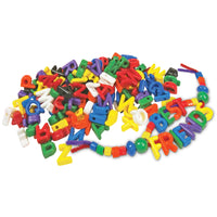Roylco Manuscript Letter Beads Uppercase, Multicolour, 288 Pack (R-2184)-Letter beads are used for arts and crafts