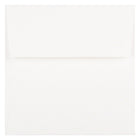 JAM Paper 5.5" x 5.5" Square Envelopes, White Semi Glossy, 100 Pack (02792259b)-Square invitation envelope