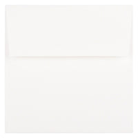 JAM Paper 5.5" x 5.5" Square Envelopes, White Semi Glossy, 100 Pack (02792259b)-Square invitation envelope