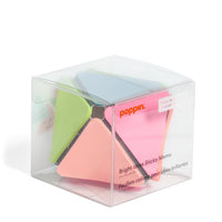 Poppin Bright Ideas Small Sticky Memo-8-sided with 4 paper and 4 transparent sticky triangle stacks