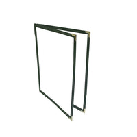 Futech 4-View Menu Holder GRN 8-1/2"W x 11"H, Green, 10 Pack-Pocket size: 8-1/2"W X 11"H

