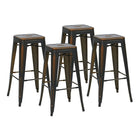 OSP Designs 30" Metal Barstool, Antique Copper, 4 Pack-Fully Assembled
